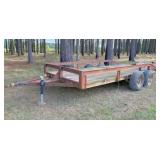 16 ft   flat bed trlr 77' inside bed  2' ball
