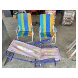 2 lawn chairs
