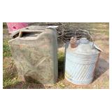 Army fuel can & galvanized fuel can