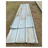 20 sheets roof metal mostly 12 ft +, 4 rib, 36'