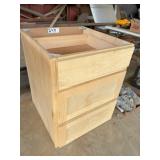 3 drawer wooden cabinet base