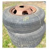 3) 8 hole truck wheels