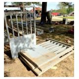 6 stall doors 71'x42' made of 2x2 sq & 1.75 pipe