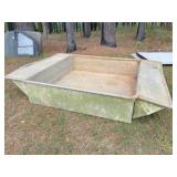 aluminum sandbox 48x48x12 w 48x12 seats