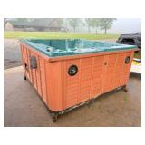 Hot tub & cover - needs pump,(wheels not included)
