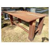 welding table 7' x 4' top is1' plate. 3' tall