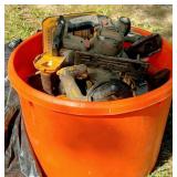 tub of  scrap Dewalt & other battery powered tools