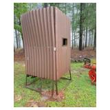 Deer stand- metal frame, fiberglass exterior 4x4x8