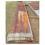 17 shts roof metal -rusty - 5 double rib 33'