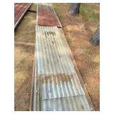 27 shts  20' -rusty- 5 double rib 33' + misc  pcs