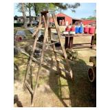 6 ft wooden A frame ladder