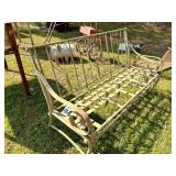 metal park bench - needs seat straps