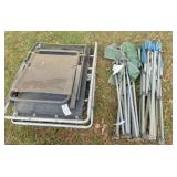 2 bag chairs, lawn chair & cot