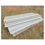 6 metal shelves  4' x 18'