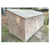 lg plywood box 4'x8'x51' back & 41' frt. on skids