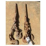 pair of 5/16 - 3/8 chain binders