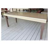 Table: wood frame w/formica top 72x30x30 H