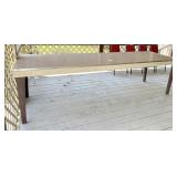 Table: wood frame w/formica top 108x31x30 H