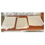 3) lace table cloths