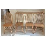4) oak chairs