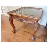 End table with beveled glass  24x289x22 H