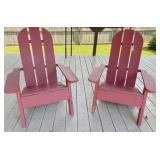 2) Adirondack chairs