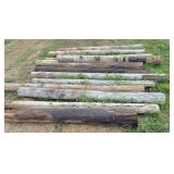 13) light pole posts(mostly 11 ft long) 9-10" dia
