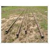 4) sticks oil field pipe 32 ft x 2.75 OD, 2.5 ID
