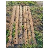 6) used 7 ft grader blades