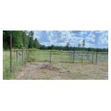 approx 150 linear ft pipe, rod & panel fence, to