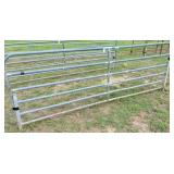 12 ft x 50"  galvanized pipe gate -good condition