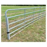 18 ftx51" galv. gate- top 2 rails  minor damage