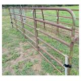 16 ft x 51" HD steel pipe gate - good condition-