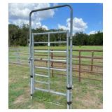 4 ft x 7 ft man gate, cut out for calf entry-