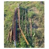 17) bent T-posts misc. length