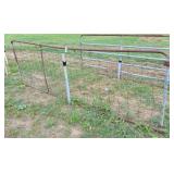 12 ft x 48"  pipe & wire gate needs minor repair