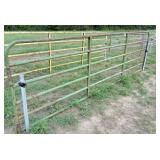 14ft x 52" HD steel gate - good solid condition