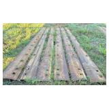 6) used 7 ft grader blades