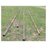 4) sticks oil field pipe 32 ft x 2.75 OD, 2.5 ID