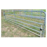 14 ft x 50" galvanized pipe gate -good condition