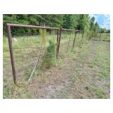 approx 170 linear ft pipe & rod fence: to be