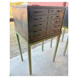 machine shop tool storage on stand