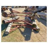 4 fence braces: 8 ft posts & 2x2 metal bracing