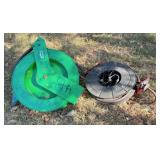 2 hose reels: 1 air & 1 water