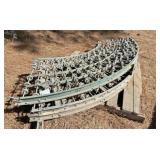 3) sections of roller conveyor curves 24" wide