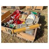 brass fittings, brngs, 6 lg ball valves, hyd cyl