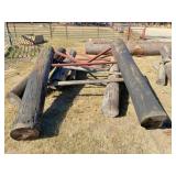 4 fence braces: 8 ft posts & 2x2 metal bracing