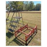 industrial steps & double barrel cradle