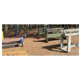 3) industrial frames & conveyor roller section