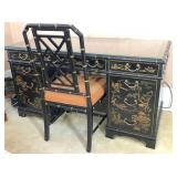 oriental desk 56 x 26 x 30H  & chair